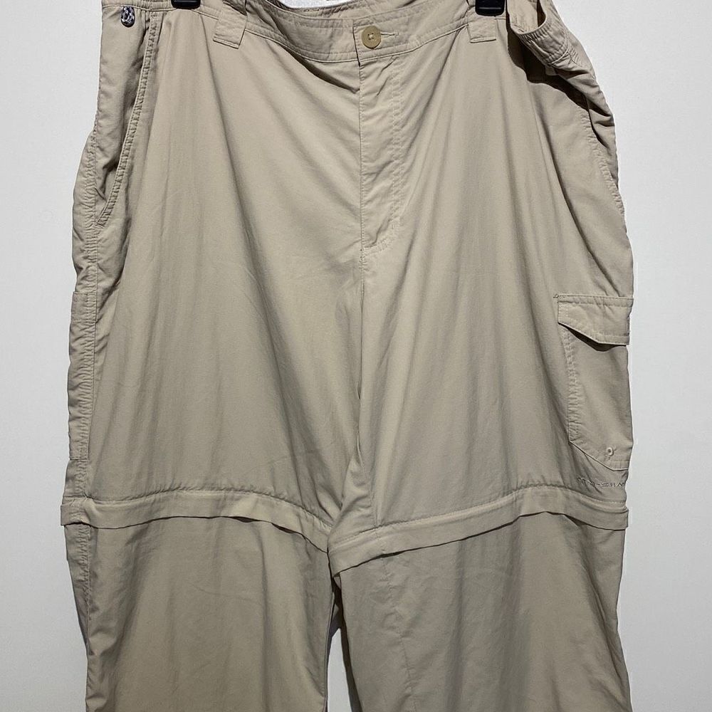 Columbia Men's PFG Performance Fishing Gear Convertible Pants Khaki Size 40 x 32
